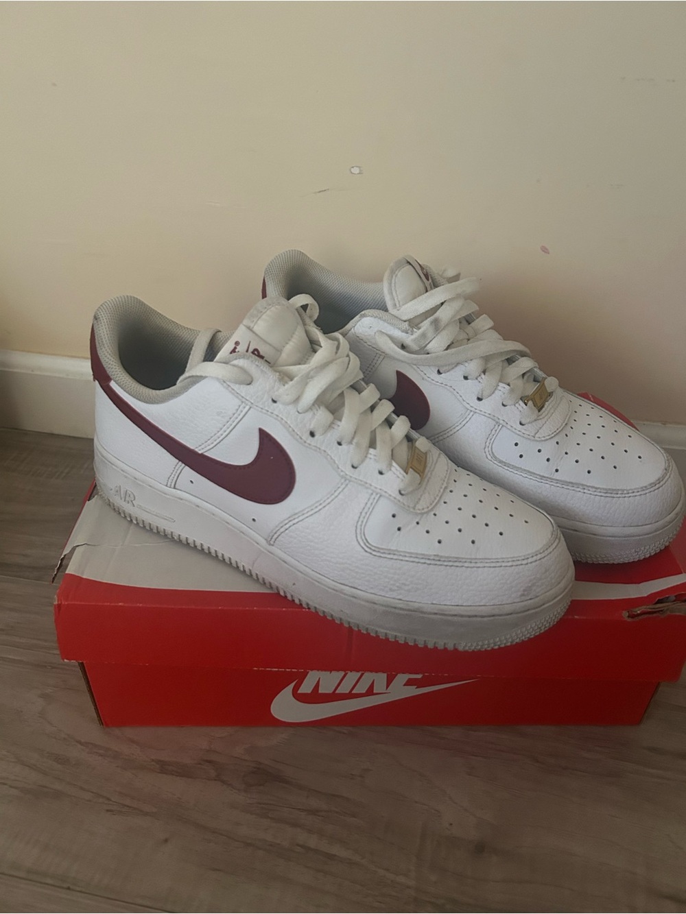 Final Sale Nike Red Shoe Box with White Label